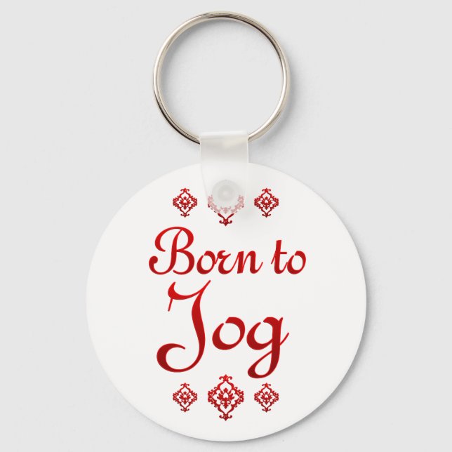 BORN TO JOG KEY RING (Front)