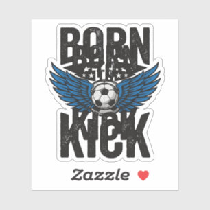 Born To Kick Vintage Soccer Wings Shirt Design_1