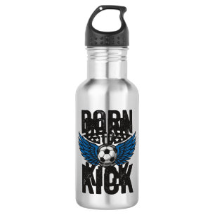 Born To Kick Vintage Soccer Wings Shirt Design_1 532 Ml Water Bottle