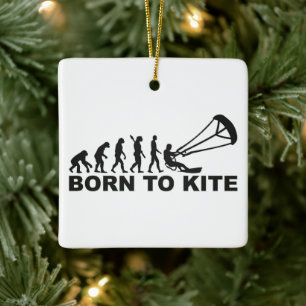 Born To Kitesurf Ceramic Ornament
