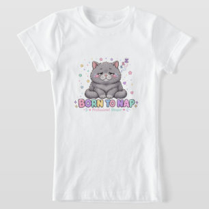 Born to Nap Kawaii Cat T-Shirt