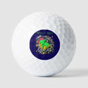 born to orbit alien sleeping  golf balls