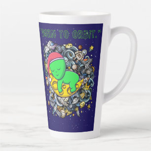 born to orbit alien sleeping latte mug