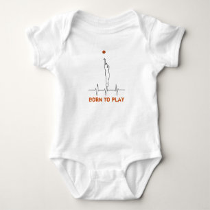 Born to play basketball baby bodysuit