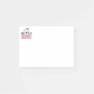 Born to play country post-it notes