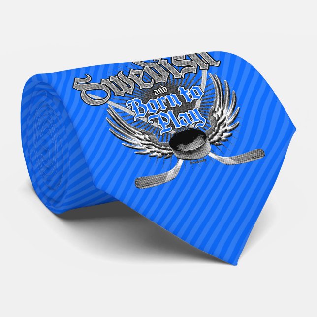 Born To Play (Swedish) Neck Tie (Rolled)