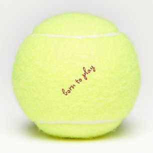 Born to Play Tennis Ball (Penn) Quote Burgundy Red