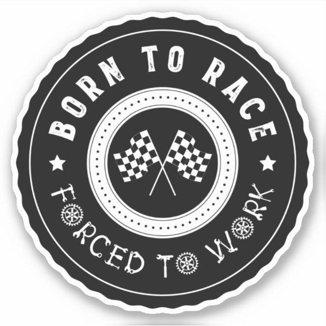 Born to Race Wheel Badge (Front)