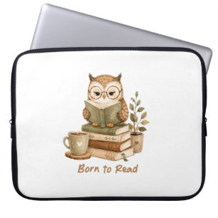 Born to Read Cute Owl Book Lover Electronics Bag