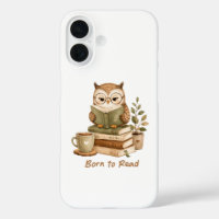 Born to Read Cute Owl Book Lover iphone case