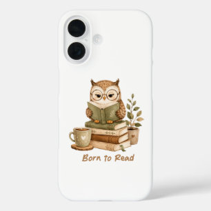 Born to Read Cute Owl Book Lover iphone case