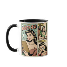 Born To Read Retro Funny Book Cup For Readers