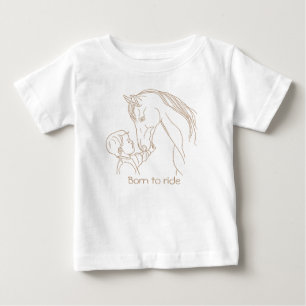 "Born to Ride" Baby Horse T-Shirt   Equestrian Tee