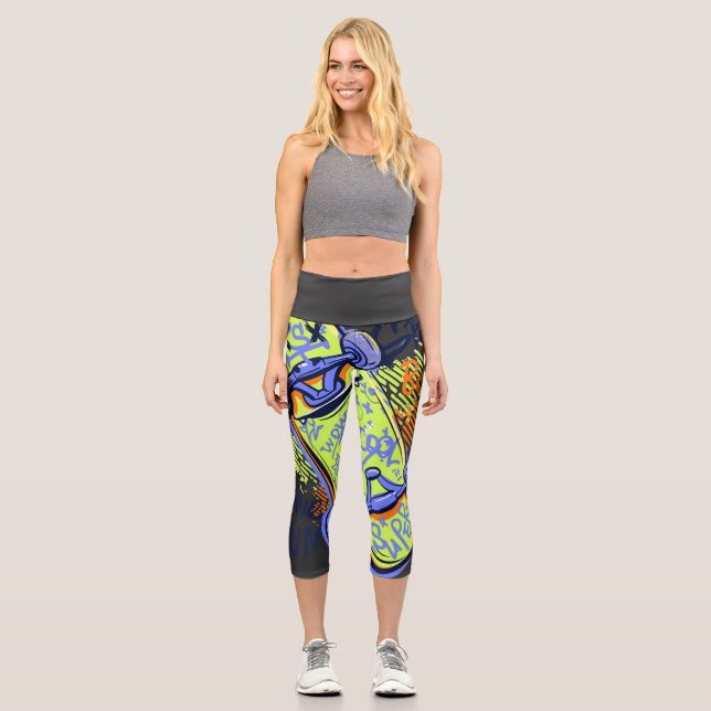 Born to ride  capri leggings (Front)