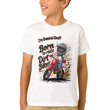 "Born to Ride Dirt Bikes" Boys Motocross T-Shirt