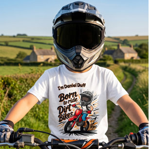 "Born to Ride Dirt Bikes" Boys Motocross T-Shirt