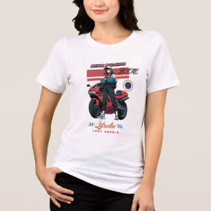 born to ride fearless bike rider graphic design Tri-Blend shirt