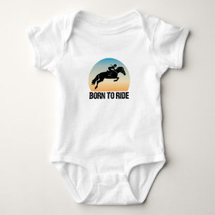 Born to Ride - Horseriding Girl Equestrian Baby Bodysuit