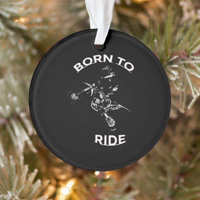 Born to Ride - Motocross Rider   Ornament (Tree)
