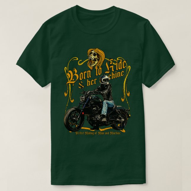Born to Ride motorcycle T-Shirt (Design Front)