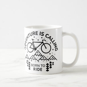 Born To Ride Mountain Bike Design Coffee Mug