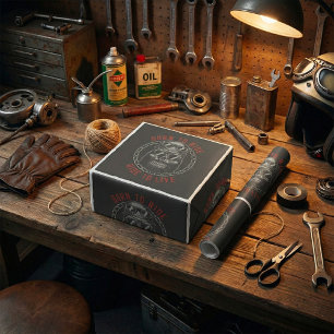 Born to Ride Skull Biker Ride to Live  Wrapping Paper