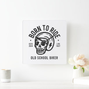 Born to Ride Square Wall Clock