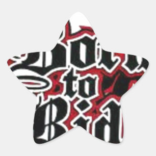 Born to Ride Star Sticker