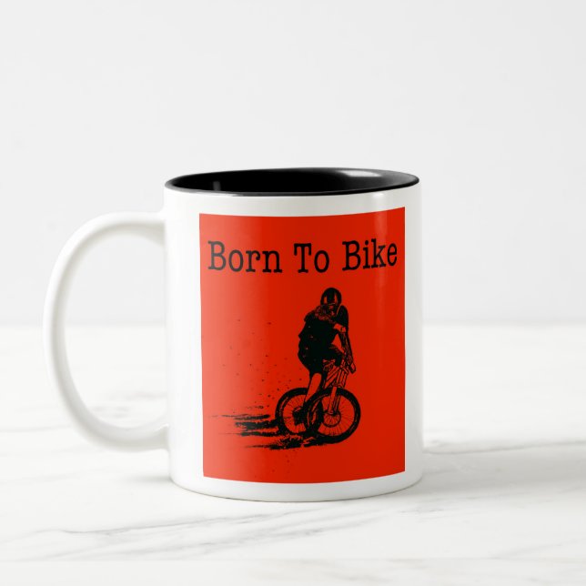 Born to Ride Two-Tone Coffee Mug (Left)