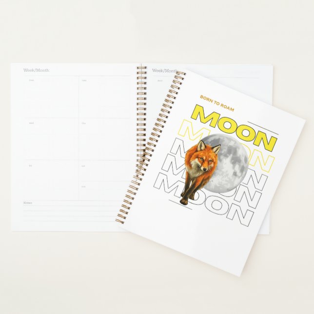 Born to Roam Fox Moon Sketchbook Planner (Display)