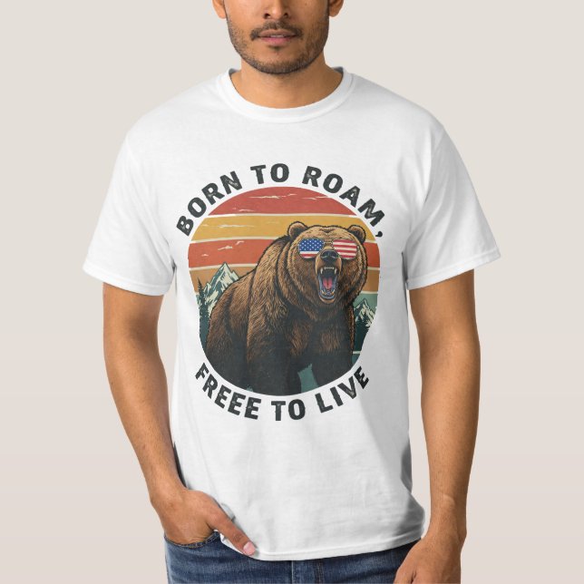 Born to Roam, Free to Live T-Shirt (Front)