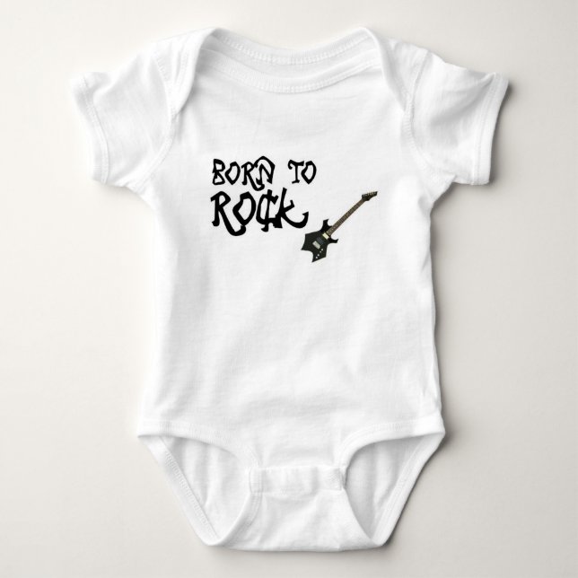 Born To Rock Baby Bodysuit (Front)