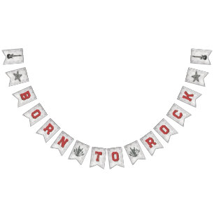 Born to Rock - Baby Shower bunting banner