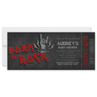 Born to Rock - Boy Baby Shower Ticket Invitation