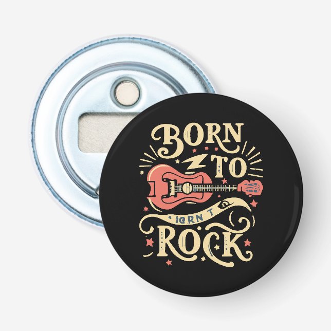 Born to Rock Electric Guitar Bottle Opener (Front)