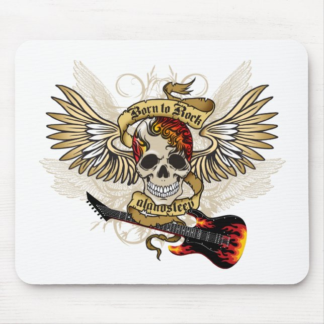 born to rock mouse mat (Front)