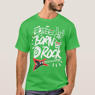 Born To Rock Music Rock and Roll 80s Lover Vintage T-Shirt