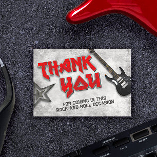 Born to Rock  Thank You Card