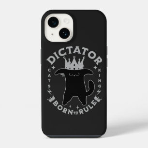 Born To Rule Funny Cat Design iPhone 14 Case