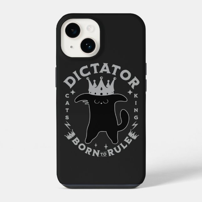 Born To Rule | Funny Cat Design iPhone Case (Back)