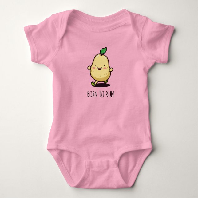Born to run baby bodysuit (Front)
