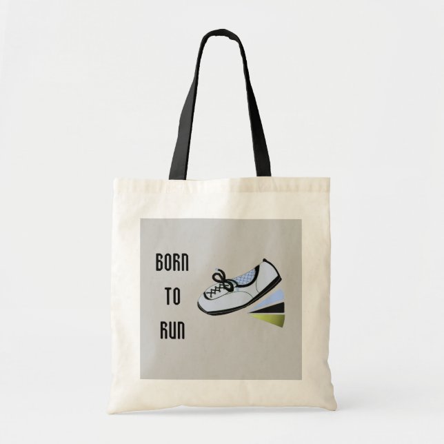 Born to Run Tote Bag (Front)