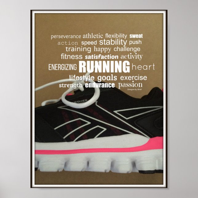 Born to Run Word Collage Poster (Front)