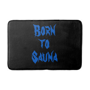 Born to Sauna Finnish Sauna Bath Mat (Black)