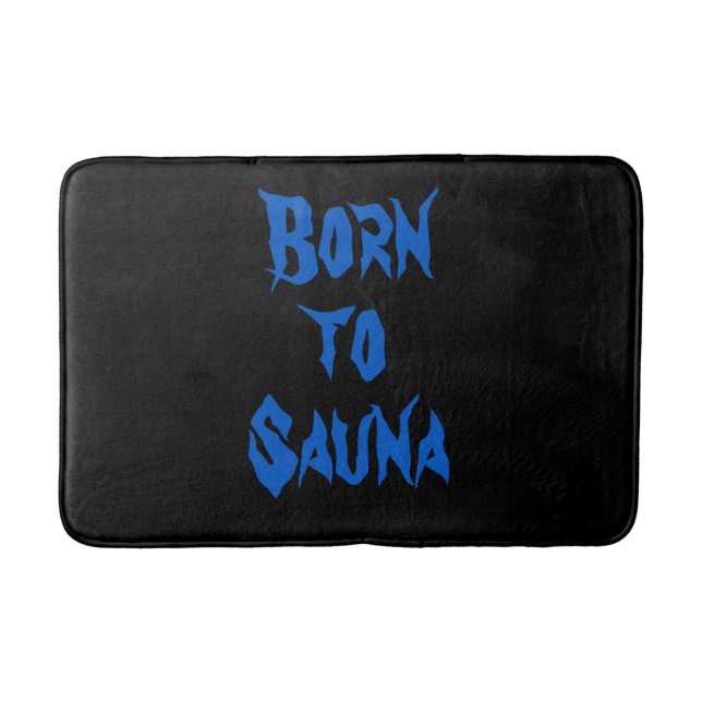 Born to Sauna Finnish Sauna Bath Mat (Black) (Front)