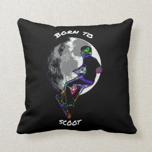 Born to Scoot- Scooter and Moon  Cushion