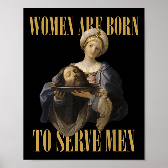 Born To Serve Men Christian Boss Girl Motivational Poster (Front)