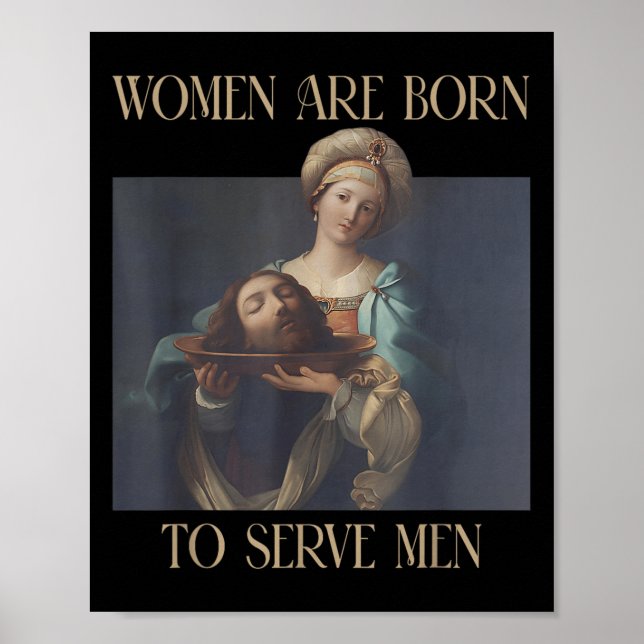 Born To Serve Men Funny Boss Girl Motivational  Poster (Front)