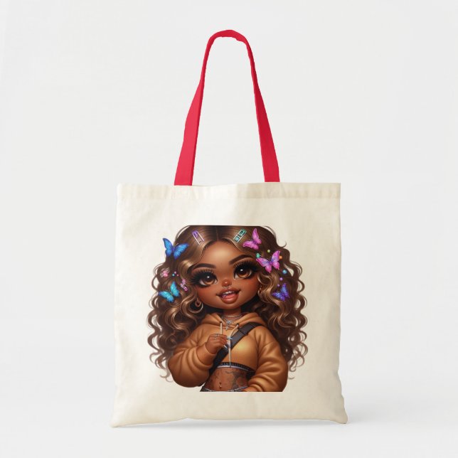 Born To Shine CHIBI DOLL Tote Bag (Front)