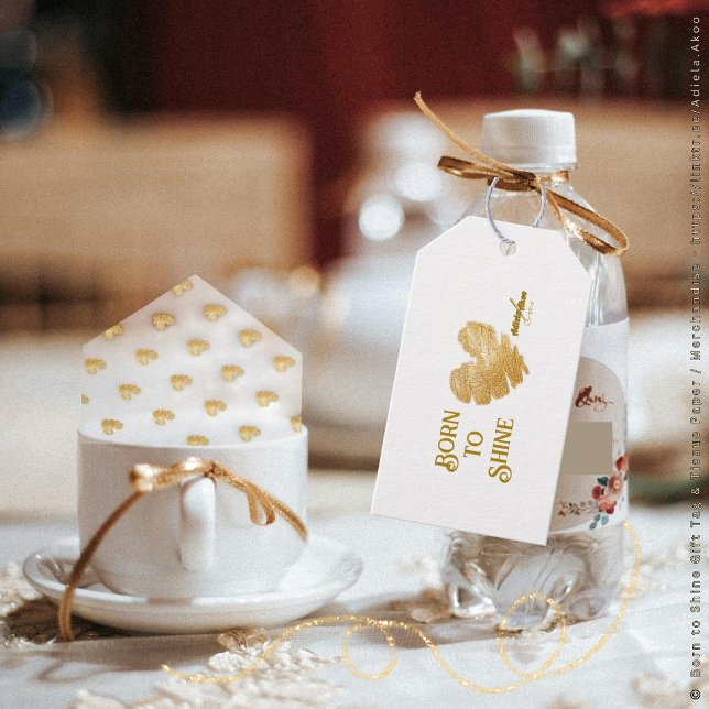 Born to Shine White Gift Tag by Poet Adiela Akoo (Born to Shine Gift Tag & Tissue Paper by Poet Adiela Akoo. Browse my store for more fab finds now!)